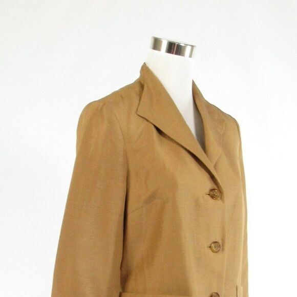 Doncaster beige button front coat 6 - Picture 4 of 8